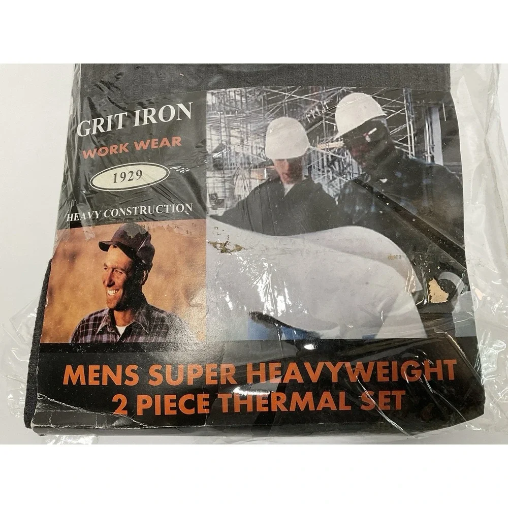 NIP Men's Grit Iron Work Wear Super Heavyweight Thermal Underwear Set Gray 5XL